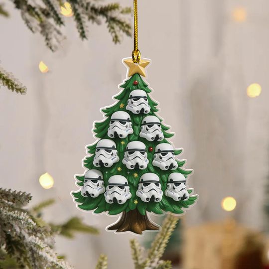 Discover Star Wars Christmas Ornament, 2D Flat Acrylic Ornament, Merry Sithmas Space Movie Xmas Tree Hanging, Sci-Fi Movie Ornament