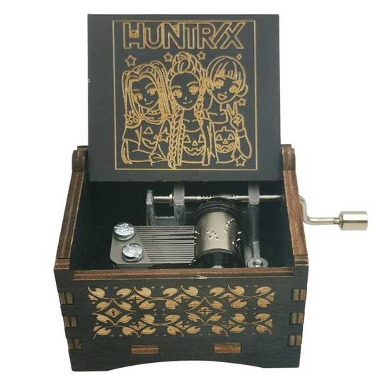 Discover Kpop Hand demon Cranks Music Box hunter theme song golden Wood Windup Muisc Box Christmas Birthday for Men Women