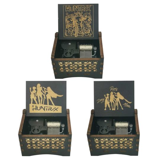Discover Home Desk Decor Kpop Themed Wooden Music Box Cute Desktop Novelty for Demon Hunter Lovers Gift for Friends