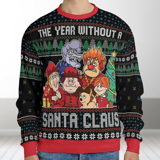 Discover The Year Without a Santa Claus Ugly Christmas Sweater, Santa Claus Sweater, Heat Miser Xmas Sweater, Holiday Gift for Men Women Kids