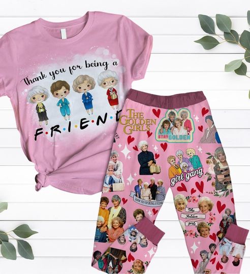 Discover The Stay Golden Pajamas Set, Stay Golden Fan Shirt, 80S Movie T-Shirt And Pants, Vintage Sitcom Pajamas Family, Pajamas For Party