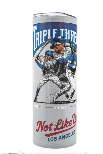 LA Dodgers Back to Back World Series Champs 2025 Tumbler Mug Ohtani Betts Freeman Triple Threat Not Like Us 20oz Skinny Cup Collectible Team