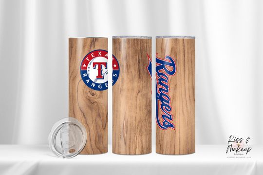 Discover TX Rangers Bat 20oz Tumbler with straw  Classic Team Design