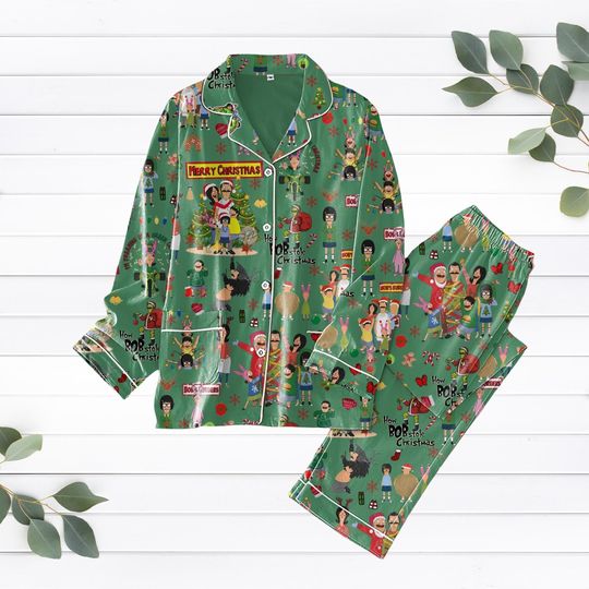 Bobs Burgers Christmas Pajamas Set, Bob Belcher Shirt, Belcher Holiday Pajamas, Bobby Hill Movie Pajamas, Cartoon Family Pajamas Gifts