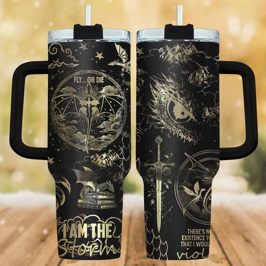 Basgiath War College Engraved Tumbler 40oz, Dragon Riders Tumbler, Fly or Die, Riders Quadrant Cup, Fourth Wing Tumbler, Bookish Gifts