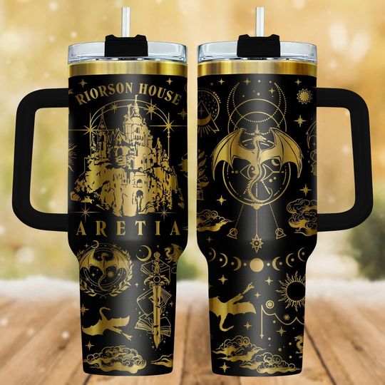Xaden Riorson House Engraved Tumbler 40oz, Fourth Wing Cup, Dragon Rider Bookish, Iron Flame, Basgiath War College, Violet Sorrengail