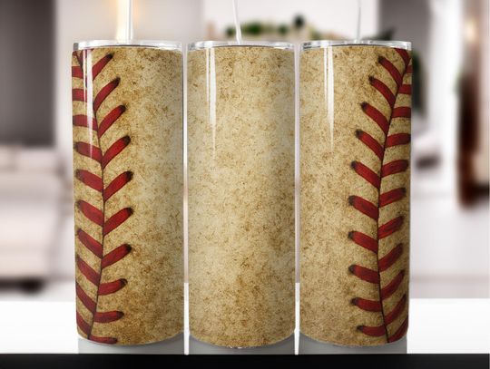 Discover Baseball Tumbler Sublimation Design: 20oz Skinny Tumbler Wrap (Digital Download PNG Files)