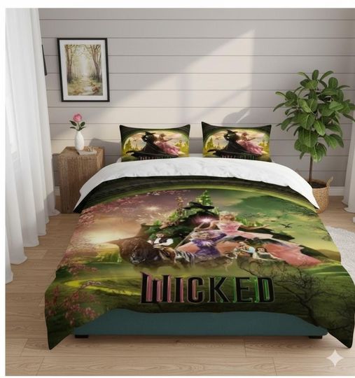 Discover Wicked Anime Bedding Set Duvet Cover and Pillowcase for Kids and Adults Bedroom Decor