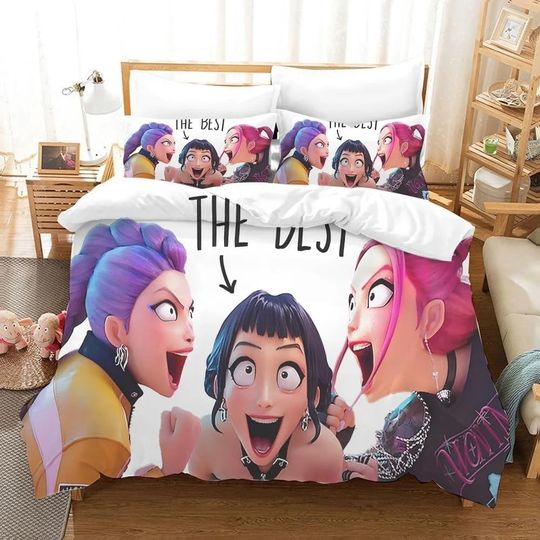 Discover Demon Hunter Anime Duvet Cover Pillowcase Bedroom Decoration Children Gift adult Single Double Large SizeZip Duvet Cover