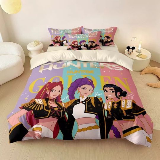 Discover Rumi Demon Hunter Anime Duvet Cover Pillowcase Bedroom Decoration Children Gift adult Single Double Large SizeZip Duvet Cover