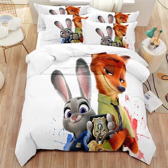 Discover Disney Cartoon Zootopia Zootropolis 3d Printed Bedding Set Queen King Size Duvet Cover Set Soft Comforter Cover Pillowcase Set