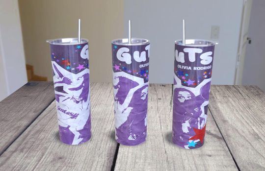 OLIVIA RODRIGO guts 20 oz tumbler design, tumbler design, slimline sublimation tumbler wrap