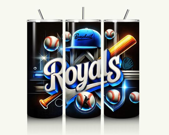 Discover Royals png, Sublimation wrap for 20oz tumbler, Baseball PNG and JPG, Royals baseball png, Tumblr, Baseball team, DIGITAL file