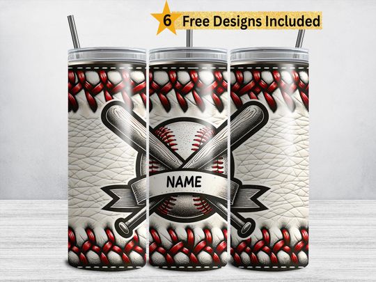 Discover Baseball Tumbler Wrap, Boys Sublimation Design 20oz Skinny, Sports Tumbler Digital Download Sports Lover Gift PNG File Add Your Name