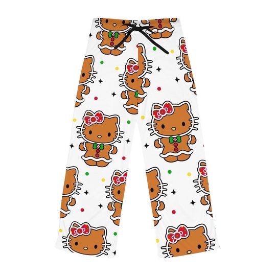 Discover Gingerbread Hello Kitty Pajama Pants, Christmas Holiday Lounge Wear