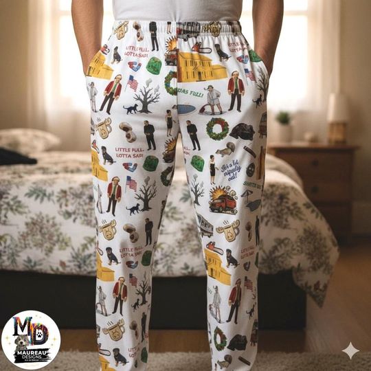 Discover Christmas Vacation Collage Men's Pajama Pants, Pajamas, Gift for Him, Pajama Bottoms
