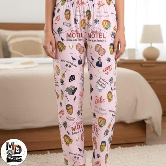 Discover Schitt's Creek Pajama Pants: Women's Collage Pattern Lounge Bottoms