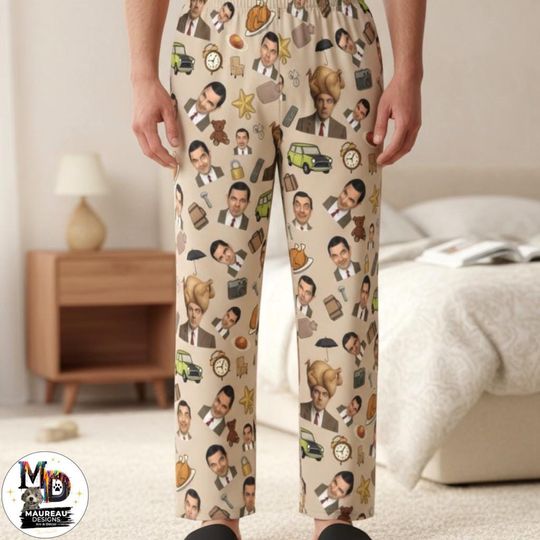 Mr. Bean Inspired Pattern Women's Pajama Pants