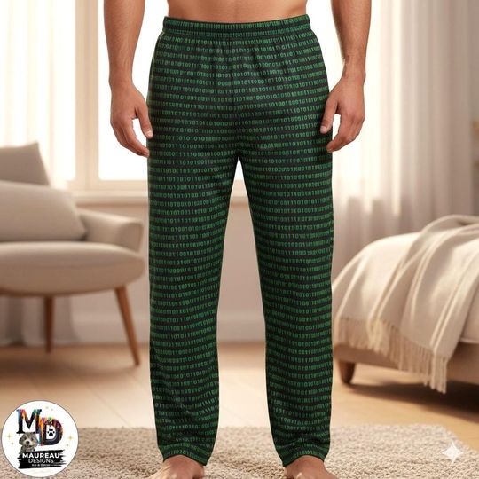 Discover Binary Numbers Men's Pajama Pants, Pajamas, Gift for Him, Pajama Bottoms