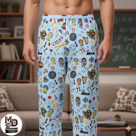 Discover The Big Bang Theory Inspired Collage Men's Pajama Pants, Pajamas, Gift for Him, Pajama Bottoms