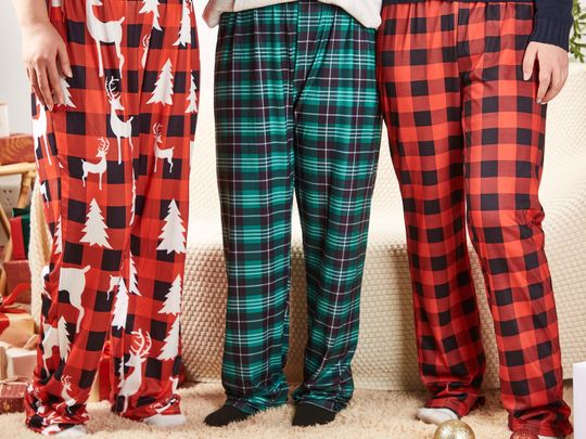 Discover Christmas Plaid Family Pajama Pants: Men's Sleep Lounge Pant