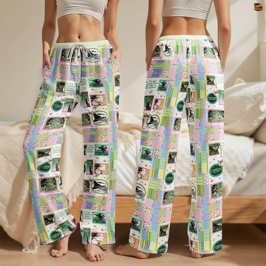 Discover Wicked Movie Pajamas Pants, Elphaba Glinda Lounge Sleepwear, Green Pink Witch Pajama Pants, Family Christmas Pajamas, Wicked Matching Pajama