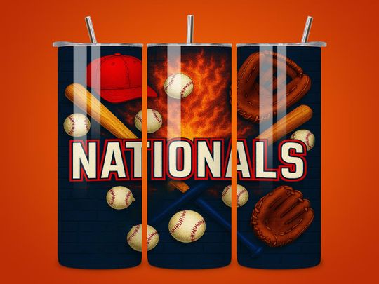 Discover Nationals Baseball 20oz Tumbler Wrap, Seamless