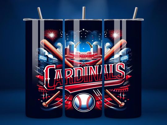 Discover Baseball 20oz Skinny Tumbler Wrap  , Sport Mascot Tumbler Seamless Design, 20oz Sublimation Tumbler