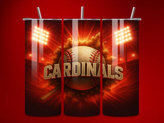 Discover Cardinals Baseball 20oz Tumbler Wrap, Seamless