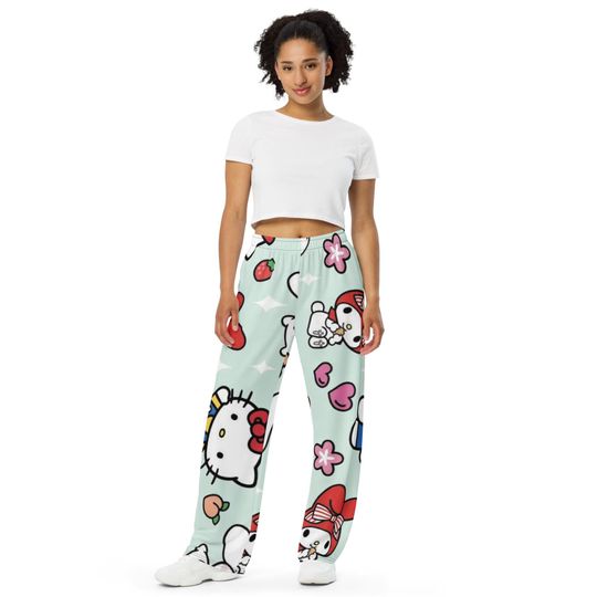 Hello Kitty Women's Pajama Pants Kawaii Lounge Sleepwear