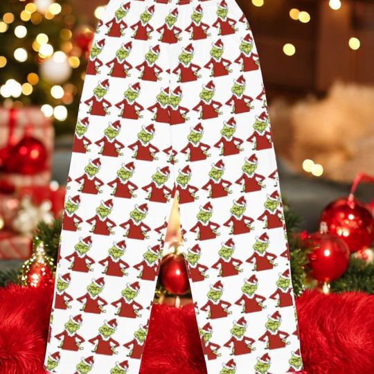 Discover funny character Christmas Pajama Pants, Family Holiday Sleepwear, Matching Xmas PJs Set, Funny Christmas Loungewear