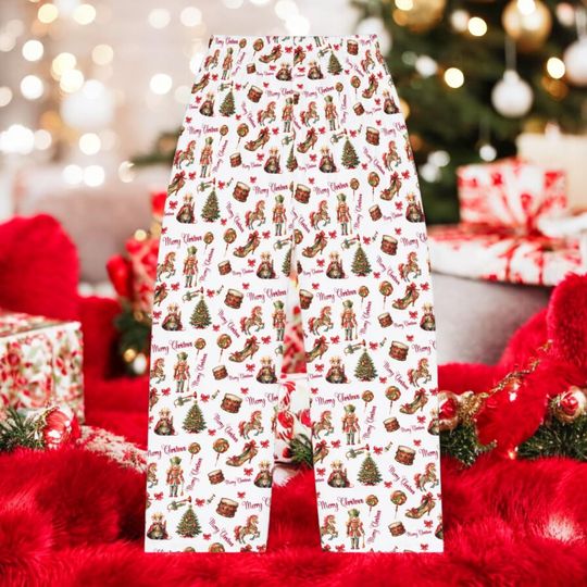 Discover Womens Nutcracker Pajama Pants, Christmas Ballet Lounge Pants, Cozy Holiday Sleepwear Gift for Her