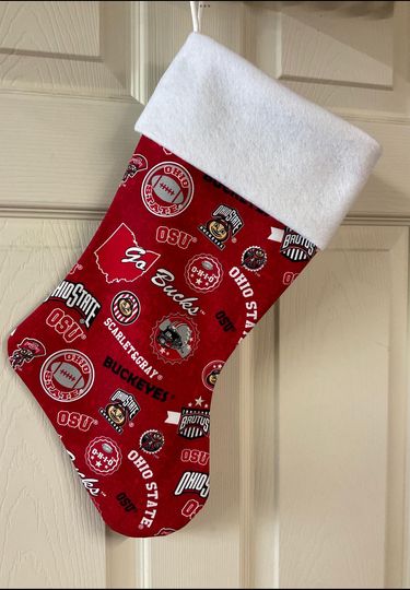Discover Ohio state Buckeyes Christmas Stocking