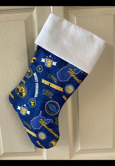 Discover West Virginia Mountaineers state design Christmas Stocking