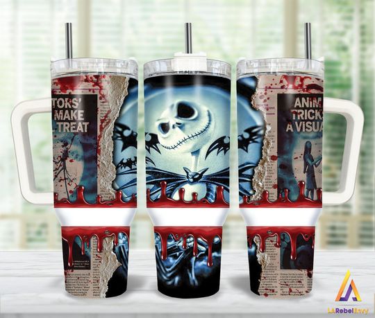 Discover Movies Characters 40oz Tumbler Wrap, Horror Characters 2 pieces 40 oz Tumbler