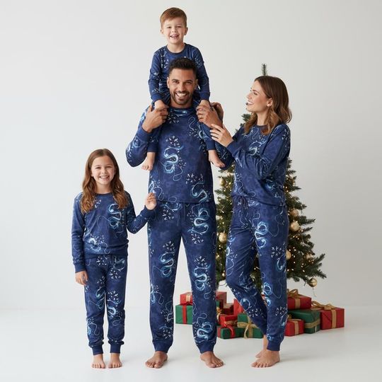 Discover Haku Dragon Family Pajamas Set, Magical Night Long Sleeve PJs, Anime Long Tee & Pants, Holiday Sleepwear for Kids