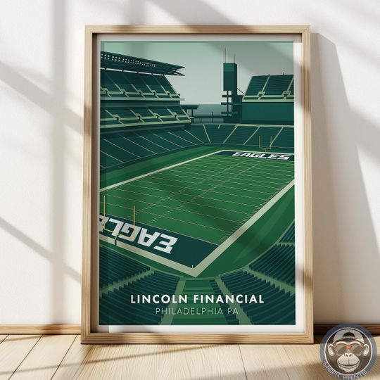 Lincoln Financial Field Poster | Philadelphia Football Stadium Print | Eagles-Inspired Wall Art