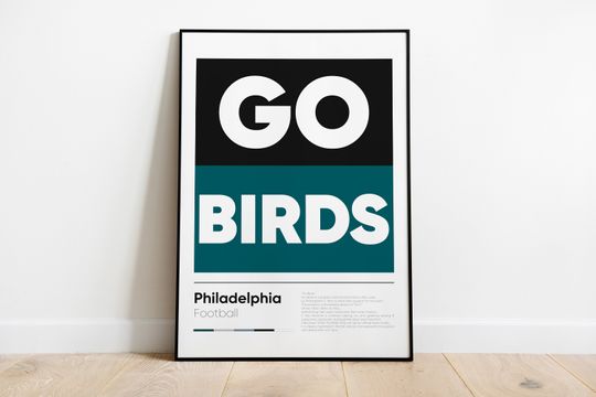 Discover PHILADELPHIA EAGLES, football Iconic Printed Poster Collection, Wall Art