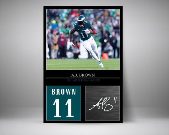 Discover A.J. Brown  Poster | Printable Wall Art | Philadelphia Eagles Fan Gift