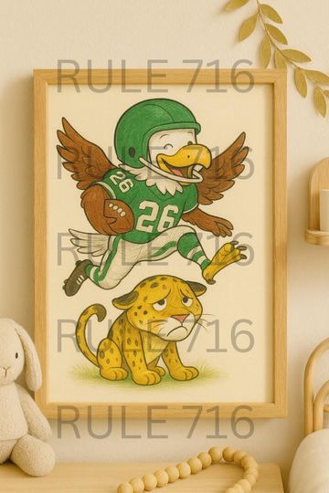 Discover Set of Three, Philadelphia Football Baby Room  Wall Decor