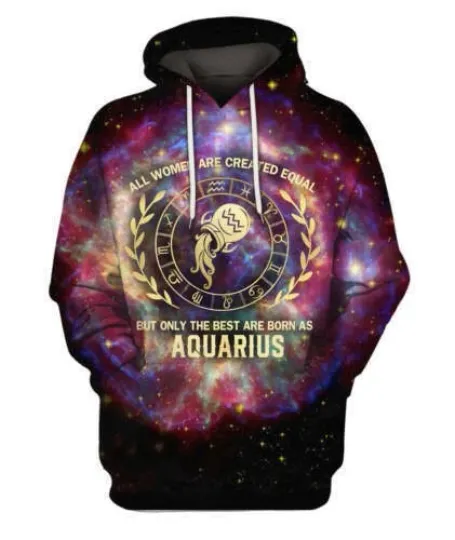 Discover Aquarius All Over Print 3D Hoodie for Men and Women