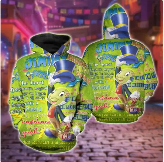 Jiminy Cricket 3D Hoodie Halloween Gift