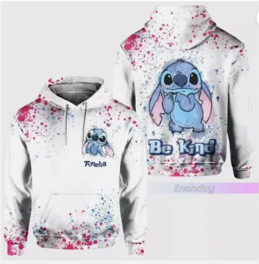 Discover Custom Disney Stitch 3D Hoodie Halloween Gift