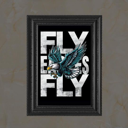 Discover Fly Eagles Fly Print |  Philadelphia Eagles | Football team poster | Eagles home decor | Football wall art | football decor