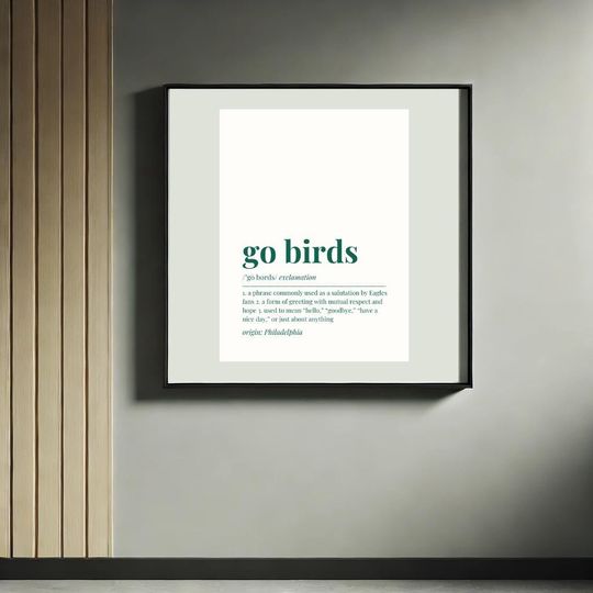 Discover Go Birds Aesthetic  Print, Philadelphia Eagles Wall Art, Philly Decor, Fly Eagles Fly, Eagles Poster, Jalen Hurts, Football Gift