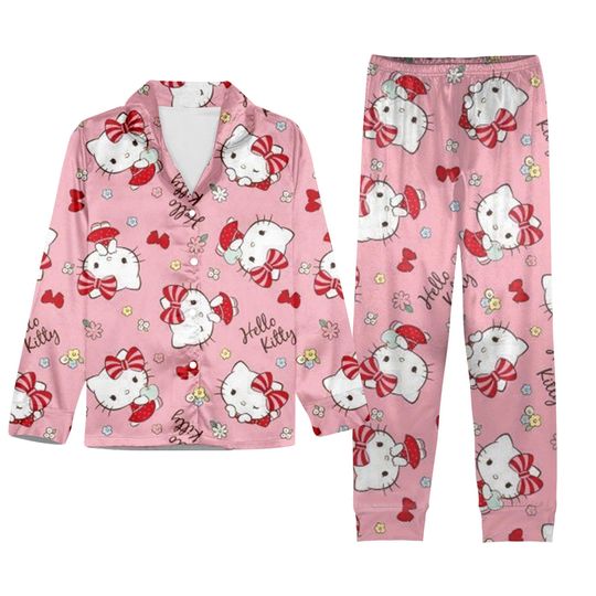 Hello Kitty Holiday Pajama Set for Adults and Family Matching Sleepwear