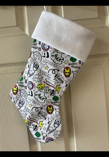 Discover The Avengers team Christmas Stocking