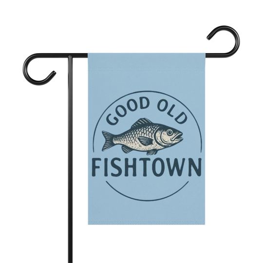Discover Good Old Fishtown Garden Flag, Philadelphia neighborhood, Philly, Garden banner