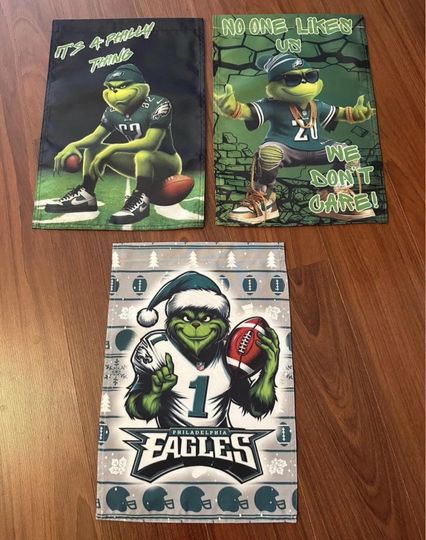 Discover Custom Philadelphia Eagles funny character Themed Garden Flags 12 x 18