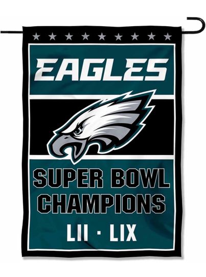 Brand New football Football Team Garden Flags Philadelphia Eagles 2x Super Bowl Champs Decorative Yard Flag Double Sided Eagles Flag
